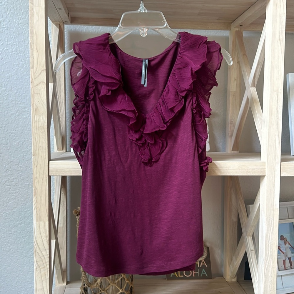 Anthropologie Ruffle Tank